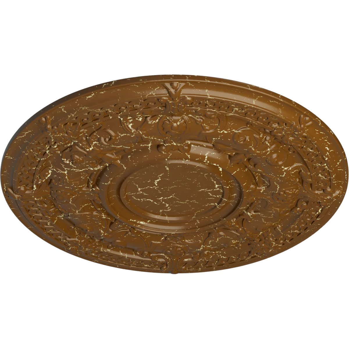 Ekena Millwork Cm33Dastc Dauphine Ceiling Medallion, 33 7/8''Od X 1 3/8''P (Fits Canopies Up To 13 1/4''), Hand Painted Smokey T